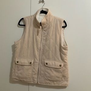 Dusty Pink Fur-lined Corduroy Vest - Reversible!!